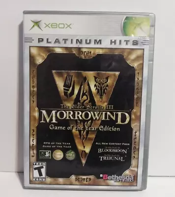 Elder Scrolls III: Morrowind Game Of The Year Edition (Xbox) Complete W Map CIB • $25.46