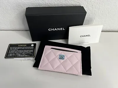 $550 • Buy Chanel Classic Card Holder Grained Calfskin Caviar Light Pink 22P