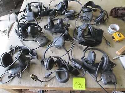 Lot Of 9 RACAL Or Clone VIC-3 Headset Crewmans 24v PTT For Parts/Repair • $99