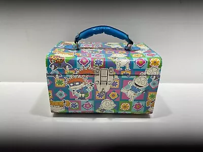 1998 Nickelodeon Rugrats Retro Storage Travel Case W/Mirror & Lockable Latch • $15.99