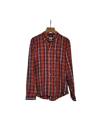 £24.99 • Buy Gant Rugger Mens Shirt Size Large Orange Blue Long Sleeve Check 