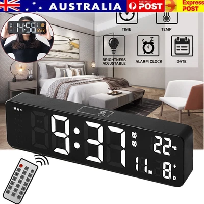 $7.99 • Buy Large Digital Modern Jumbo Wall Desk Clock Alarm With Temperature LED Display