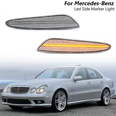 Clear Led Front Side Marker Light For 03-06 Mercedes Benz E-Class W211 Pre-LCI • $39.99