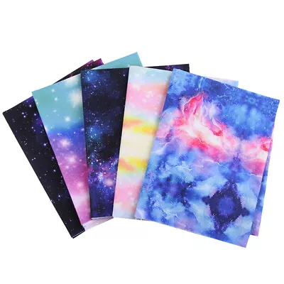 5pcs Cotton Craft Fabric Bundle Square Sheets Milky Way For DIY Sewing 50 50cm • $9.77