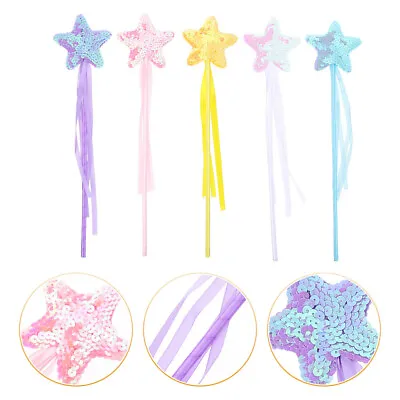  5 Pcs Gold Star Wand Queen Of Mean Costume For Girls Fairy Toy • £9.98