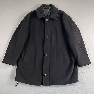Lauren Ralph Lauren Wool Cashmere Blend Insulated Black Zip Coat Men’s 44 Long • $58