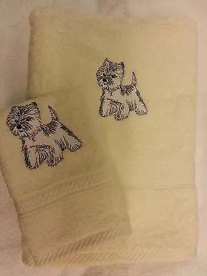 £14 • Buy Personalised Westie Towel Set Christmas Gift Pres Hand Towel And Face Cloth