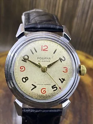 Soviet Watch Rodina White Dial Vintage Automatic Watch 50s Made In USSR #4029 • $149