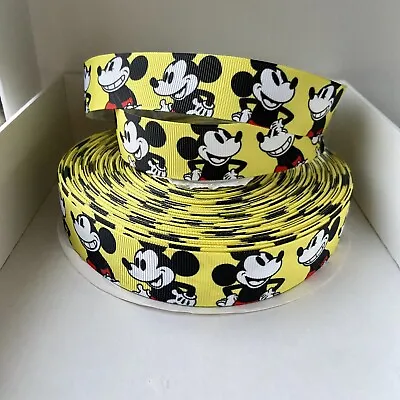 Yard Disney Mickey Mouse Grosgrain Ribbon Character • £1.10
