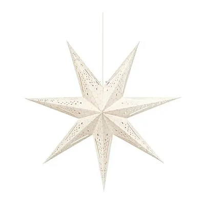 Xmas Star Shaped Hanging Lamp In A Flower Pattern Beige Taupe Luminaire UK PLUG • £29.99