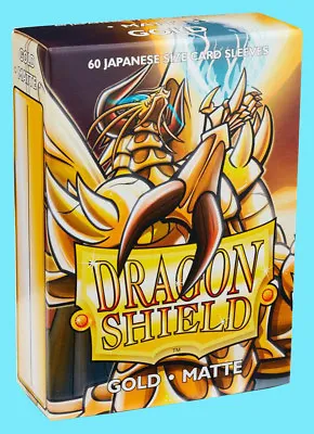 60 DRAGON SHIELD GOLD MATTE JAPANESE Card Sleeves Deck Protector Arcane Tinmen • $11.99