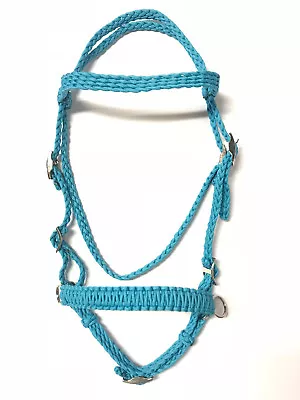 Horse Bitless Bridle Side Pull Hackamore Horse Tack Turquoise Bridle • $80