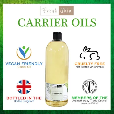 1 Litre Carrier & Vegetable Oils - Aromatherapy Massage 100% Pure Oils (1000ml) • £7.40