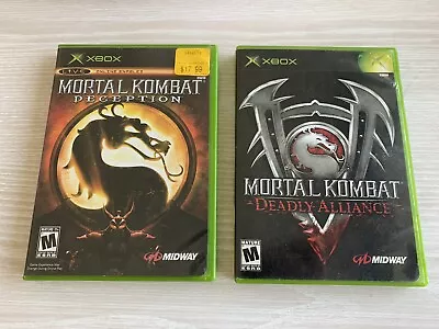 Mortal Kombat Deadly Alliance Mortal Kombat Deception Xbox Game Lot Complete • $24.95