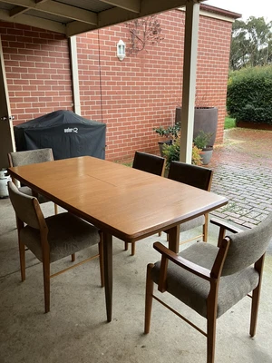 $500 • Buy Retro Mid Century Modern Chiswell Extendable Teak Dining Table &5 Chairs