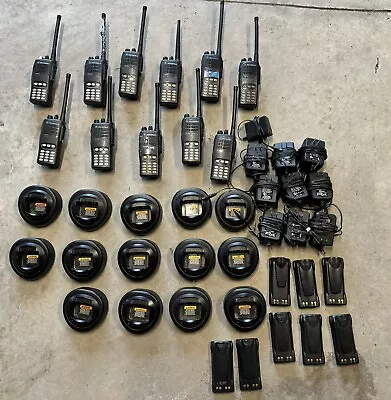 LOT OF 11 MOTOROLA HT750 AAH25KDG9AA4AN Two-Way Portable Radio VHF 136-174 MHz  • $26