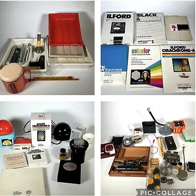 Vintage Photographic Developing Darkroom Equipment Large Bundle Paterson Ilford • £95