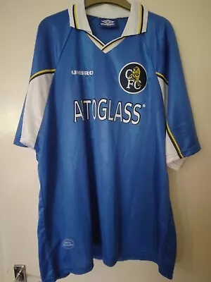 Chelsea 1997-1999 Home Football Shirt Size Adult Extra Large XL  • £85