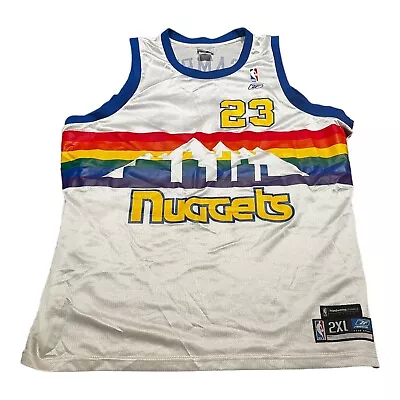 NBA DENVER NUGGETS MARCUS CAMBY AUTHENTIC REEBOK JERSEY  Size 2XL • $70