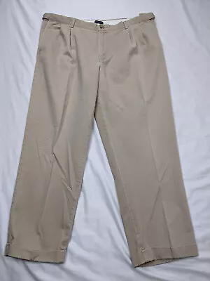 Lands End Traditional Fit Mens Size 40x30 (42X30) Beige Chino Pant Elastic Waist • $8.94