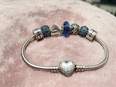 $250 • Buy Pandora Heart Bracelet With 7 Charms.