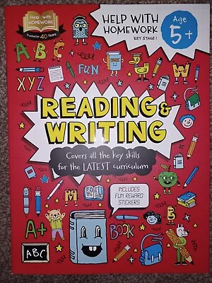 Help With Homework Learning Book Age 5+ Reading & Writing Brand New RRP £3.99 • £1.50