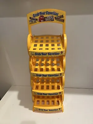 Vintage M+M'S YELLOW STORE DISPLAY 4 SHELVES COLORFUL! Grab Your Favorites • $99.99