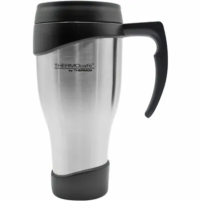 Thermos 24 Oz. ThermoCafe Stainless Steel Travel Mug - Stainless Steel/Black • $20.50