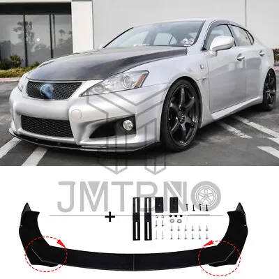 Glossy Black Front Bumper Lip Spoiler Splitter Body Kits For LEXUS IS250 IS300 • $74.25