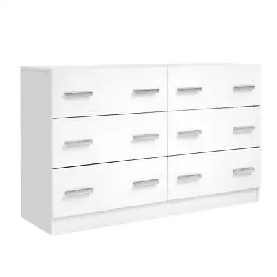 Artiss 6 Chest Of Drawers Cabinet Dresser Tallboy Lowboy Storage Bedroom White • $154.33