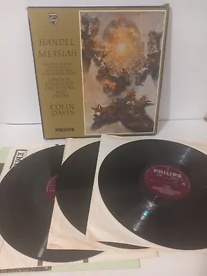 LP Box Set HANDEL Messiah  Colin Davis London Symphony Orchestra And Choir • £6.30