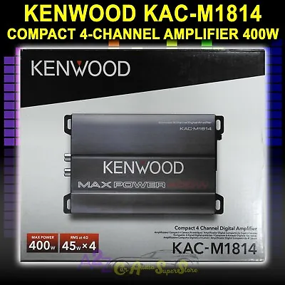 Kenwood Kac-m1814 4-channel 400w Class D Compact Amplifier Marine Car Brand New • $57.77