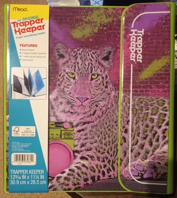 $17.99 • Buy 2021 Mead Trapper Keeper RETRO Binder Portfolio 90s Style Boombox Leopard NEW