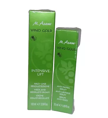 M. ASAM VINO GOLD Intensive Lift 3.38 Fl Oz + Anti-Wrinkle Serum 1.69 Oz • $34.96