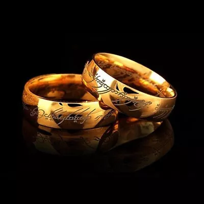 Titanium Lord Of The Rings The One Ring Men's Fashion Jewelry Gift Size 6-12 • £3.95