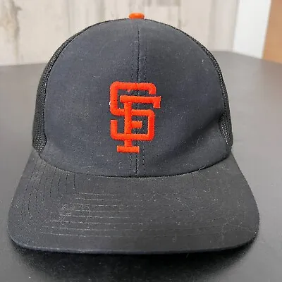 VINTAGE San Francisco Giants Hat Black Trucker Snapback Cap 90s MLB Logo Adult • $23.10