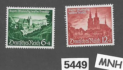 #5449   MNH Stamp Set 1940 Eupen & Malmedy  Sc B174-175 Third Reich Era Germany • $8.99