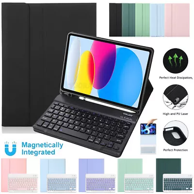 Bluetooth Keyboard Leather Case Cover For IPad 5/6/7/8/9/10th Gen Air 4 5 Pro 11 • £11.99