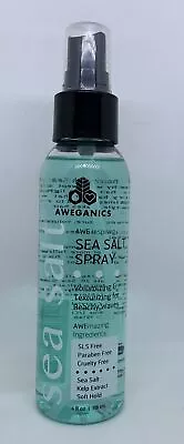 $11.99 • Buy Aweganics SEA SALT SPRAY 4 Fl Oz Hair Texturizing For BEACHY WAVES Brand New!