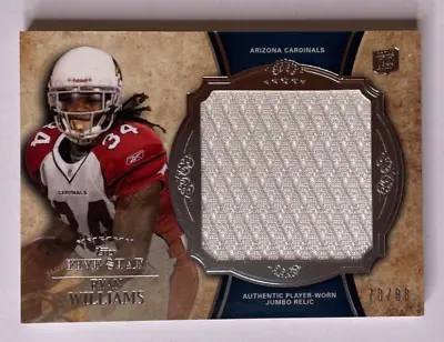 Ryan Williams 2011 Topps Five Star Jumbo Jersey Relic RC PATCH Cardinals #'d /88 • $3