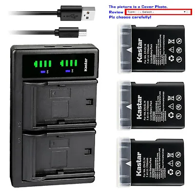 Kastar Battery LTD2 Charger For Nikon D5500 D5600 D3400 D3500 P7100 P7700 P7800 • $17.49