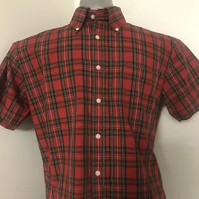 CLASSIC TRIMFIT BRUTUS SHIRT RED TARTAN OXFORD SHIRT CHECK XL 44inch RELAXED FIT • £39.95