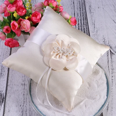 Pocket Ring Bearer Pillow White Ring Pillow Wedding Ring Cushion • £11.25