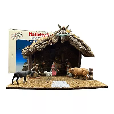 Vtg Moranduzzo Christmas Nativity - 8 Figures & Original Box Italy Not Complete • $18.50