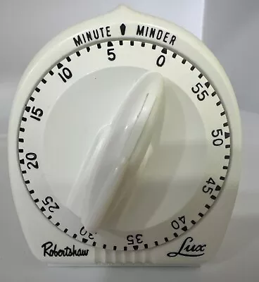 Robertshaw Lux Minute Minder Kitchen Timer White Vintage READ • $12.97