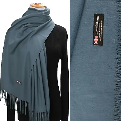 Womens Mens 100% Cashmere Scotland Oversized Blanket Wool Scarf Shawl Wrap Solid • $12.45