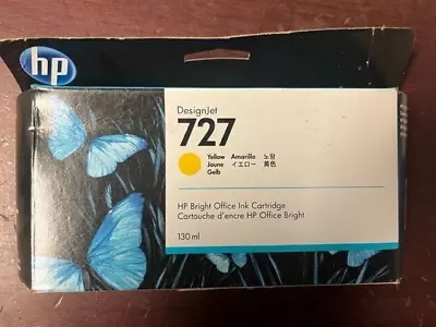 2022 - Genuine HP 727 Yellow 130ml B3P21A DesignJet Box Has Smalll Dents • $24