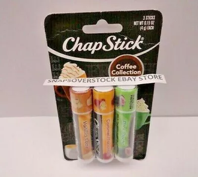 3-pack Chapstick Coffee Collection ~ Mint Mocha Caramel Macchiatovanilla Latte • $11.95