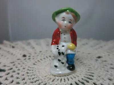 Made In Occupied Japan Boy With Dog Figurine  • $9