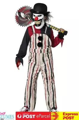 Carnival Creepster Child Teen Killer Clown Halloween Costume Jester Mask • $75